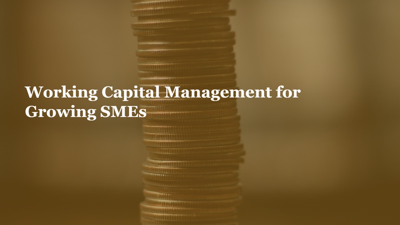 Coins stacked in ascending order representing working capital and cash flow growth